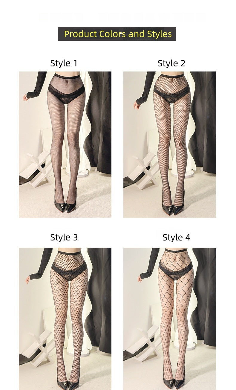 Fashion Fishnet Tights – Ripped Stretch Mesh Pantyhose