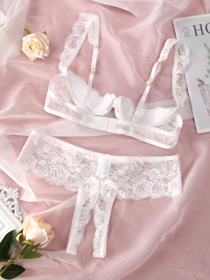 Elegant Floral Lace Lingerie Set