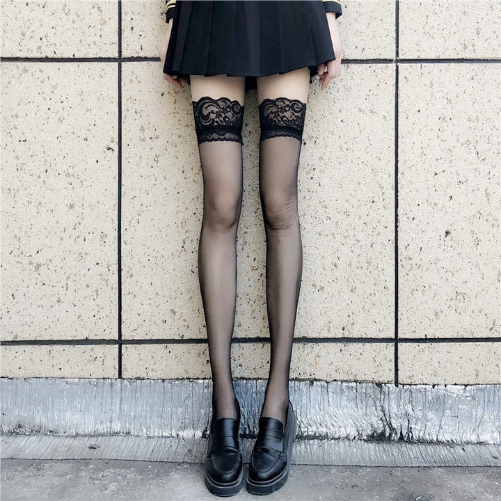 Lace and Lace Knee High Socks