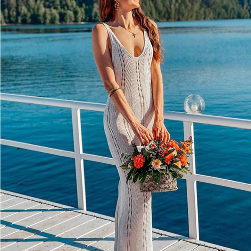Elegant Knit Maxi Dress