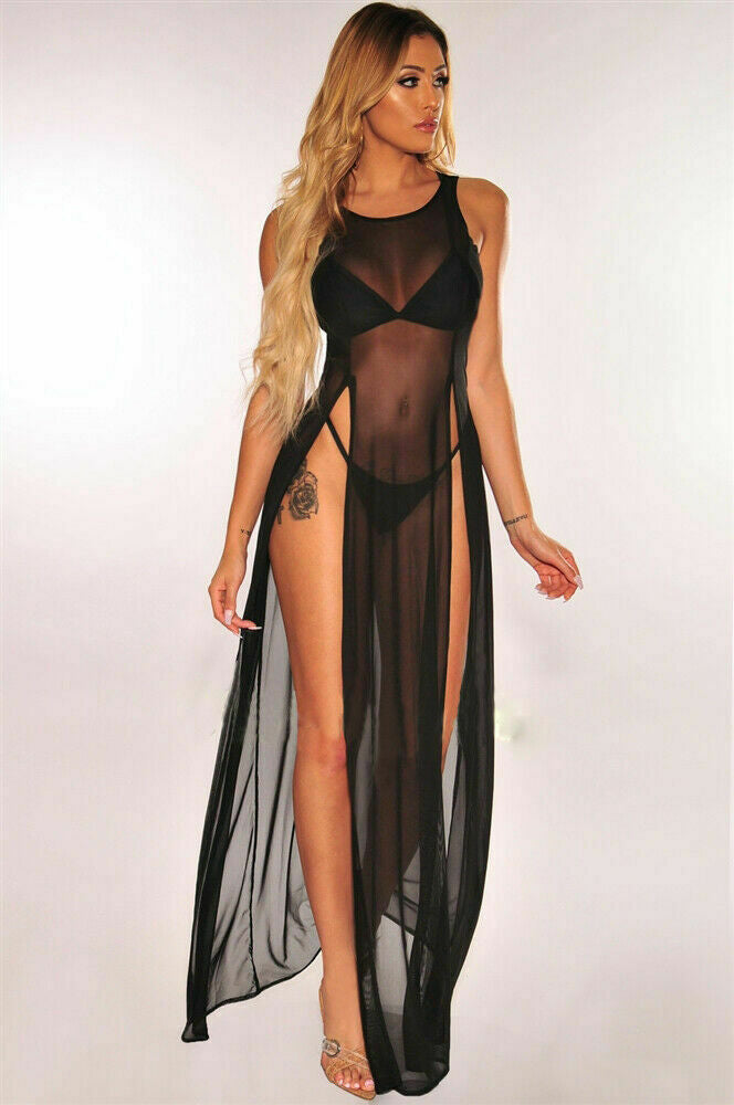 Sheer Maxi Cover Up Dress