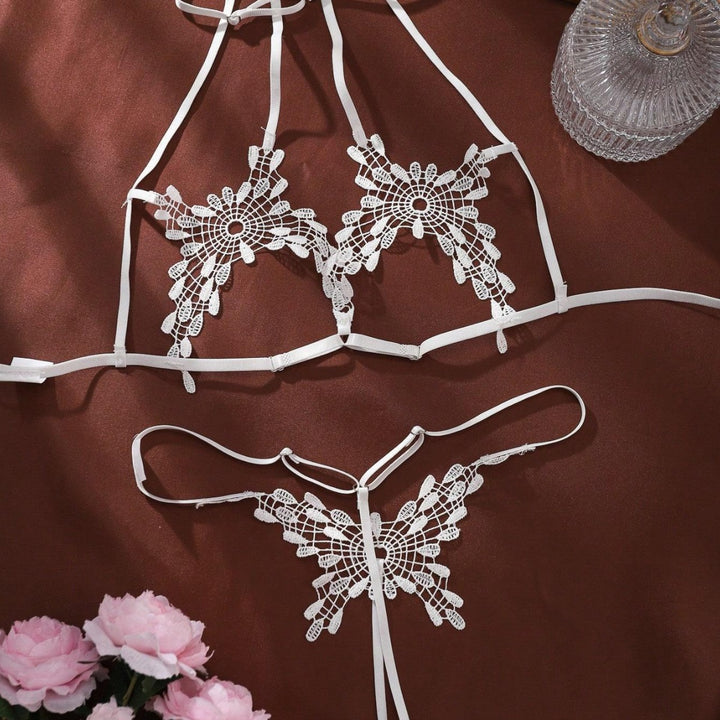 Bow Detail Lingerie Set – Cute Lace Two-Piece Set for Women