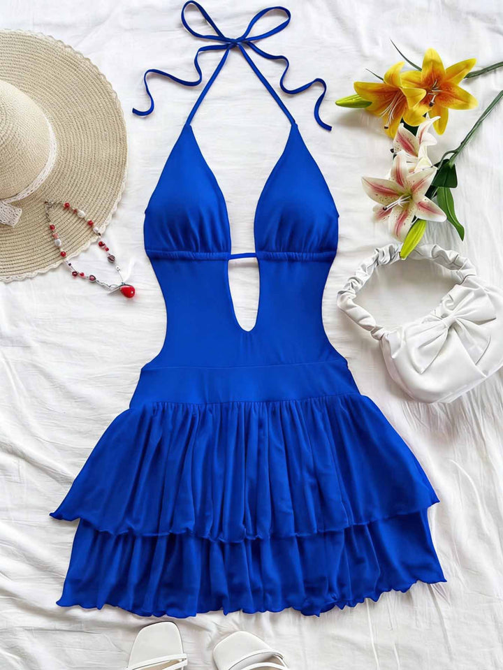 Tie Back Halter Summer Bodycon Dress