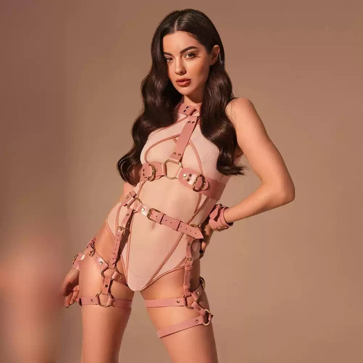 Leather bondage suit