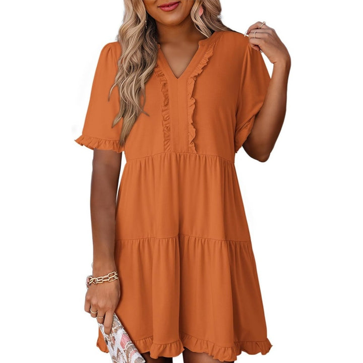 Elegant Ruffle Tiered Mini Dress