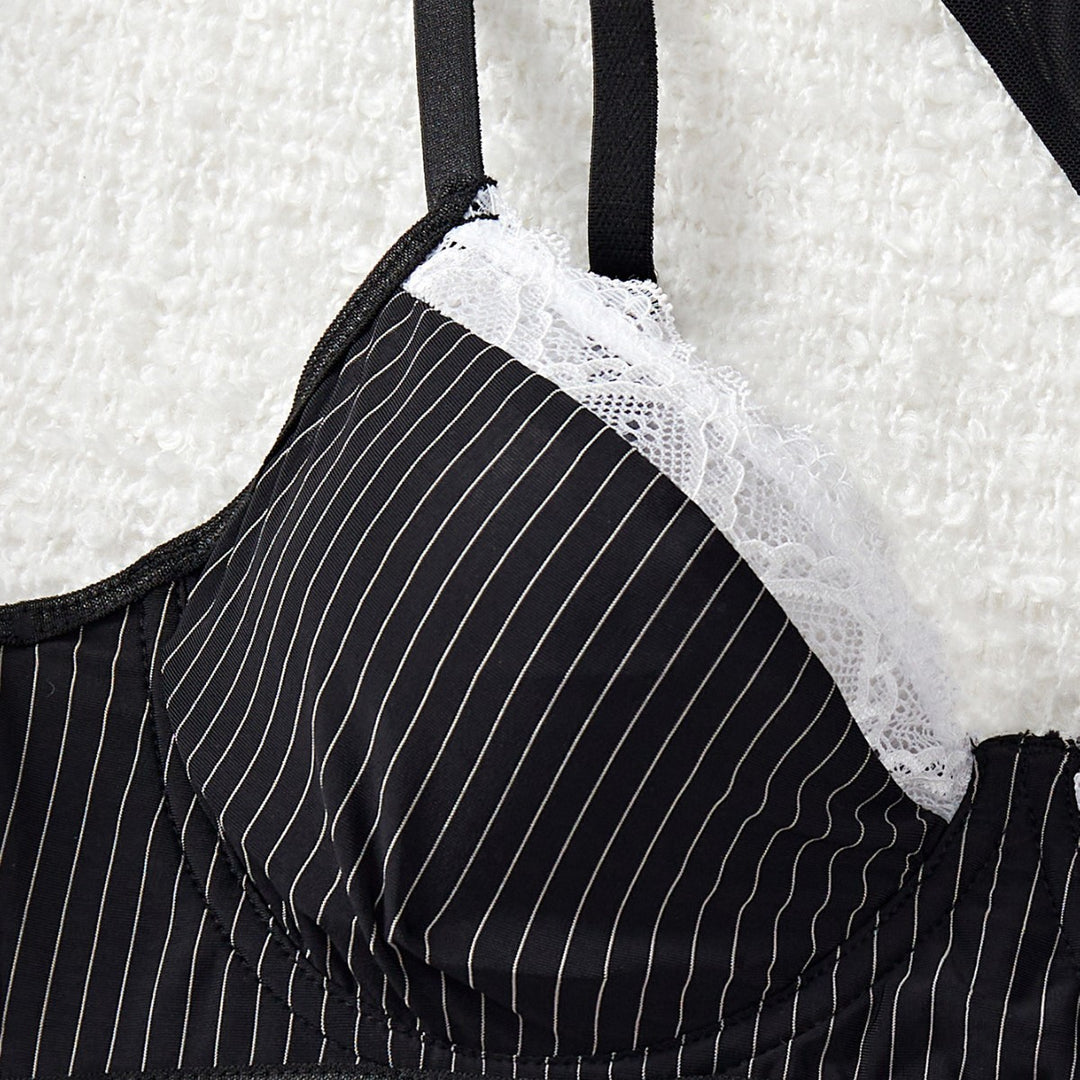 Women’s Striped Schoolgirl Costume Set