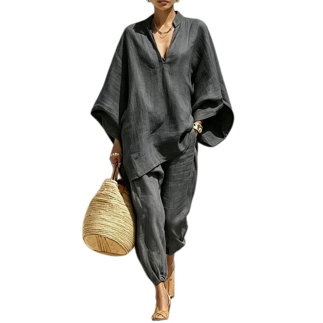 Linen Blend Relaxed Set