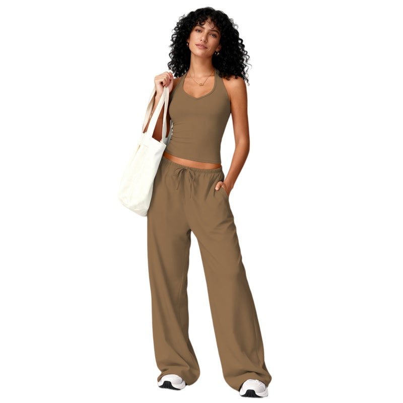 Casual Wide Leg Lounge Set