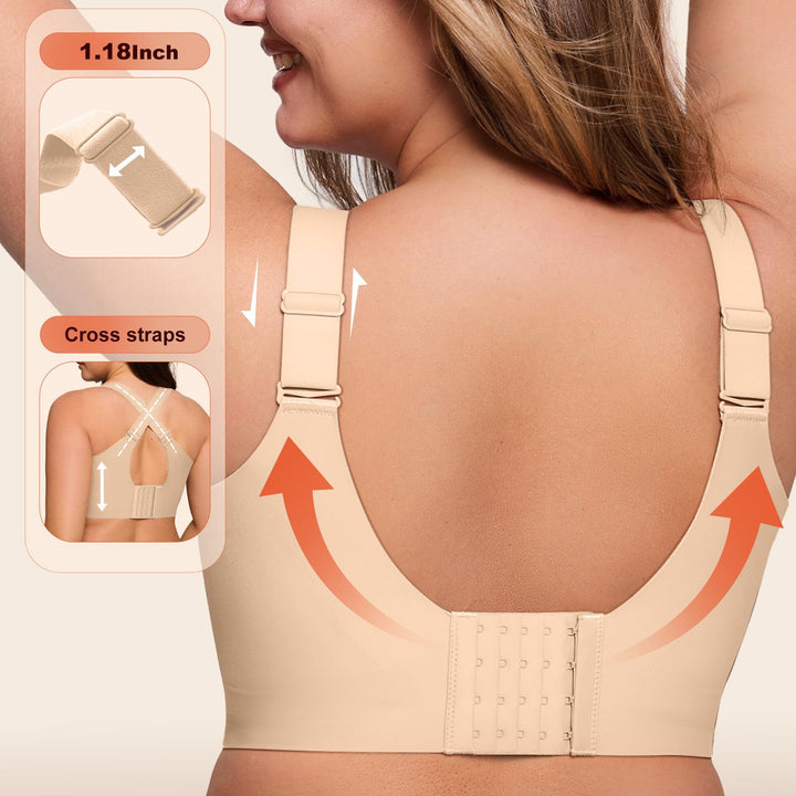 Wireless Seamless Bra – Full Support Soft Comfort Plus Size Bralette for Women