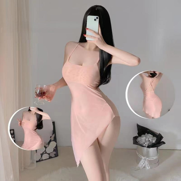 Sexy Sheer Slip Dress for Women – Spaghetti Strap Lightweight Nightgown Lingerie