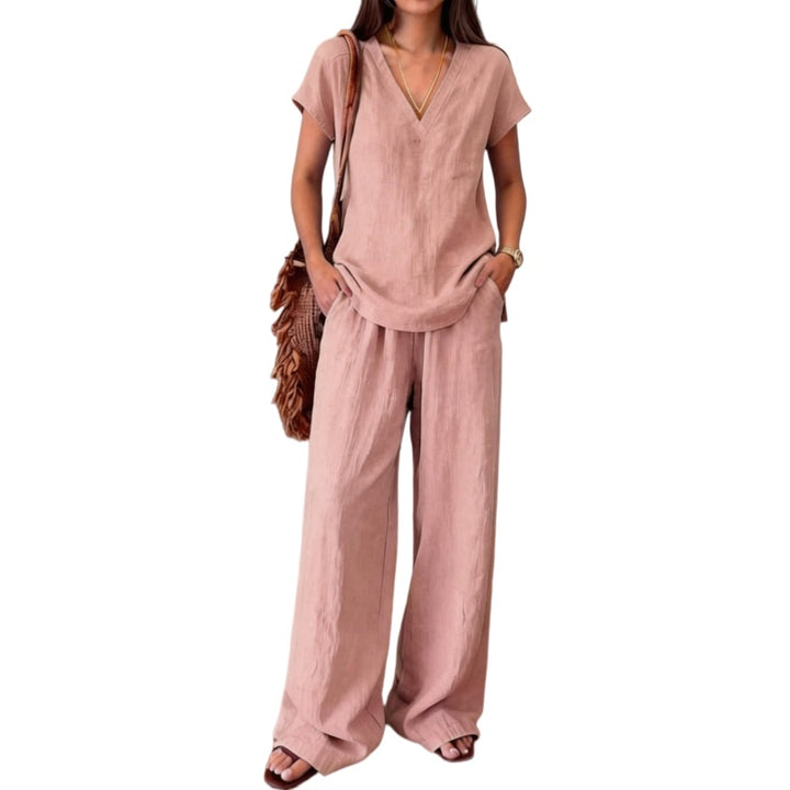 Linen Blend Lounge Set