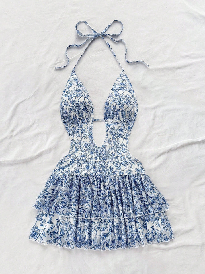 Tie Back Halter Summer Bodycon Dress