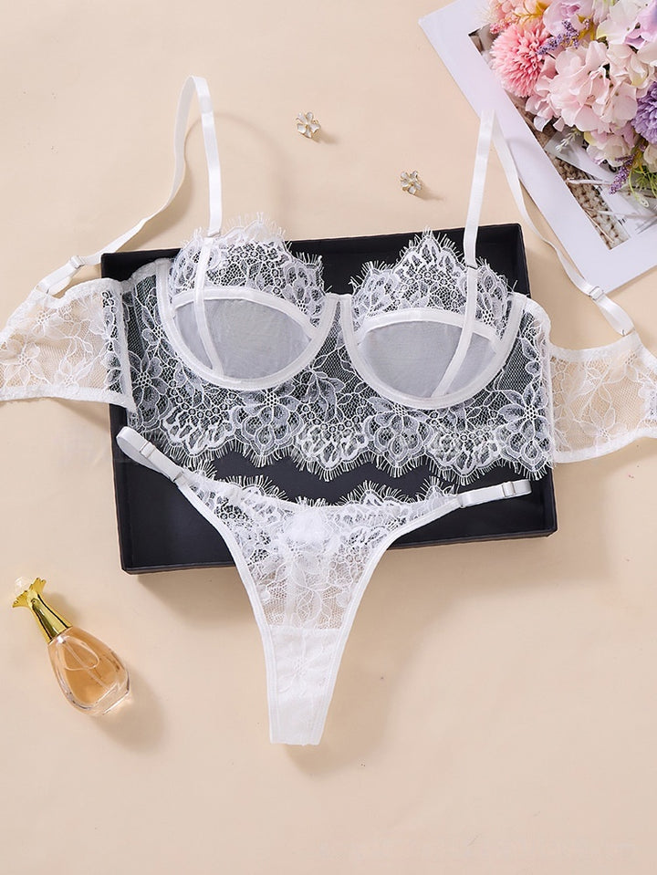 Sexy Sheer Lace Lingerie Set for Women