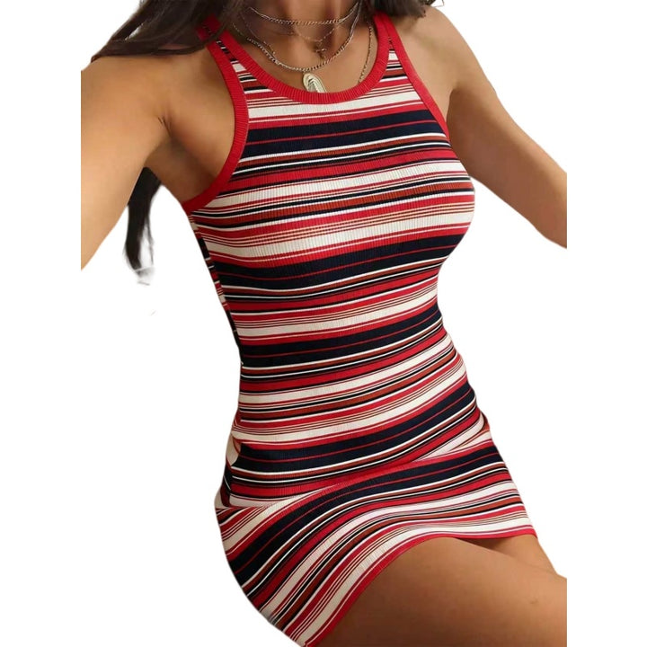 Striped Knit Mini Dress