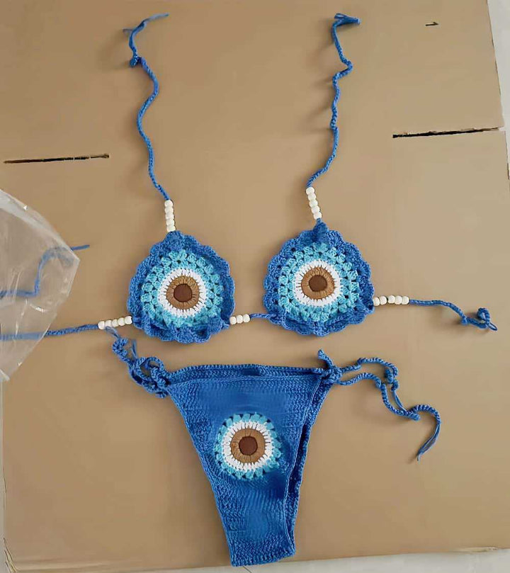 Handcrafted Knit Bikini Set for Women – Sexy Beachwear Two-Piece Swimsuit
