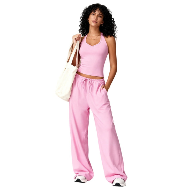 Casual Wide Leg Lounge Set