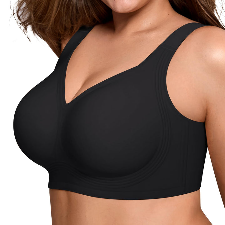 Wireless Seamless Bra – Full Support Soft Comfort Plus Size Bralette for Women