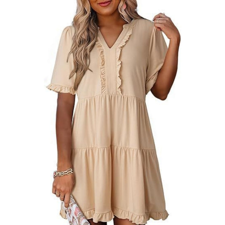 Elegant Ruffle Tiered Mini Dress