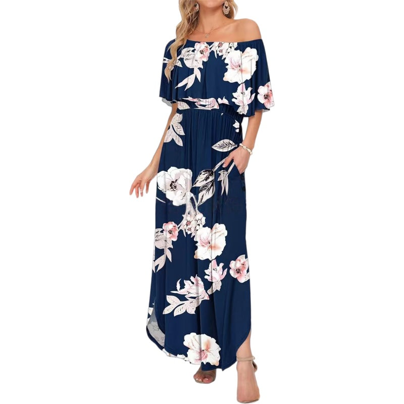 Floral Off Shoulder Maxi Dress
