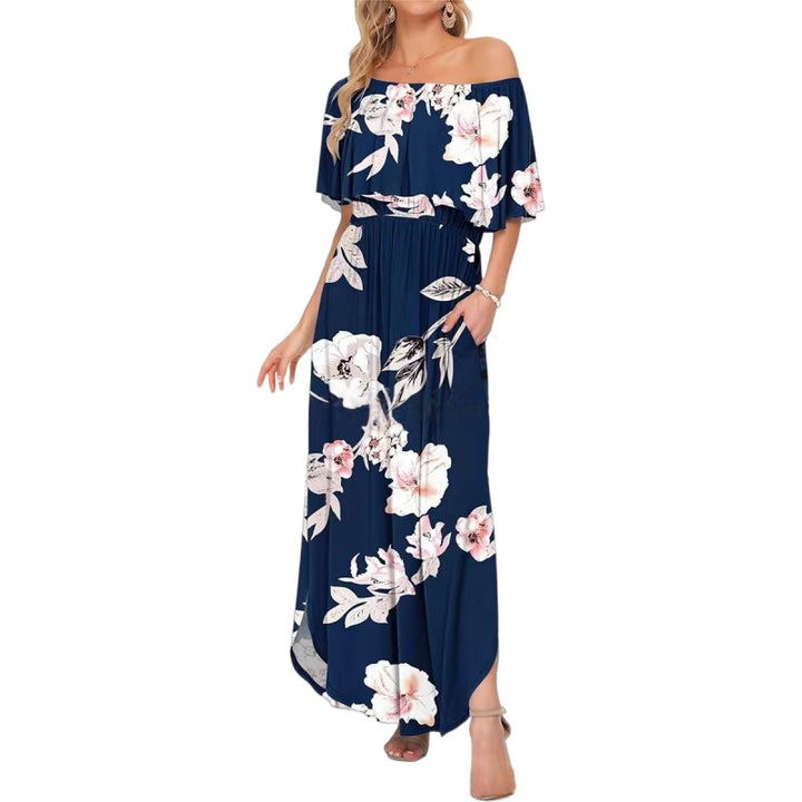 Floral Off Shoulder Maxi Dress