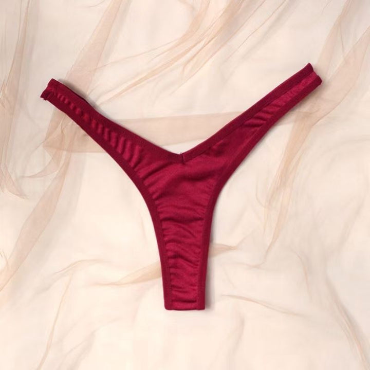 Low Rise Seamless Thong – Minimal Y-Back Stretch Panty for Women