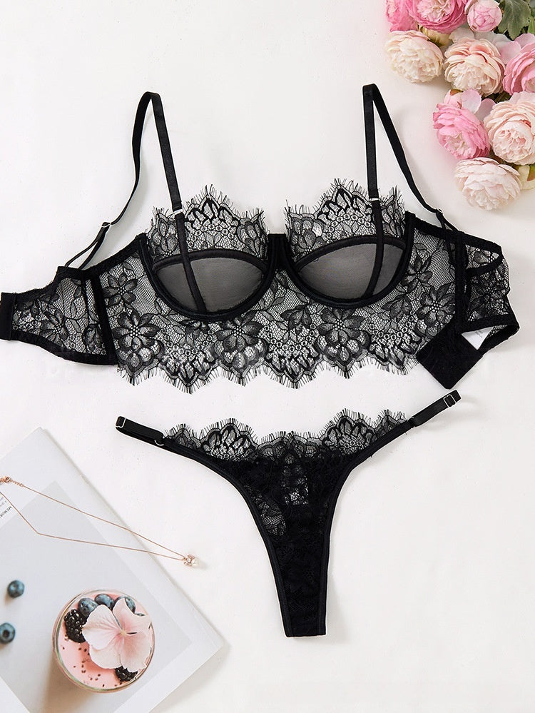Sexy Sheer Lace Lingerie Set for Women