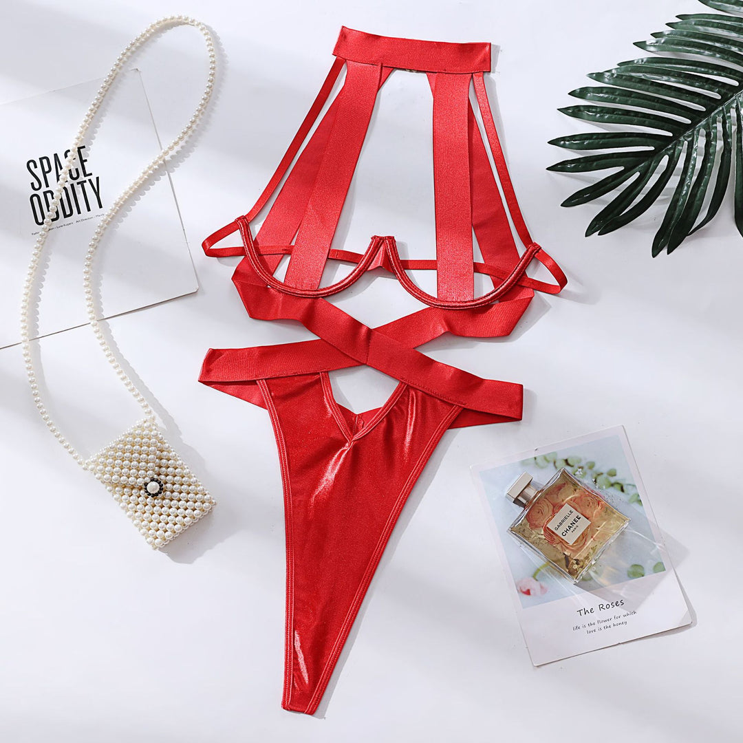 Women's Halter Neck Cutout Bodysuit