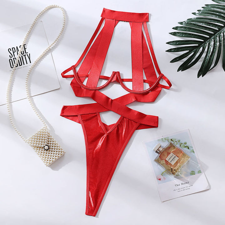 Women's Halter Neck Cutout Bodysuit