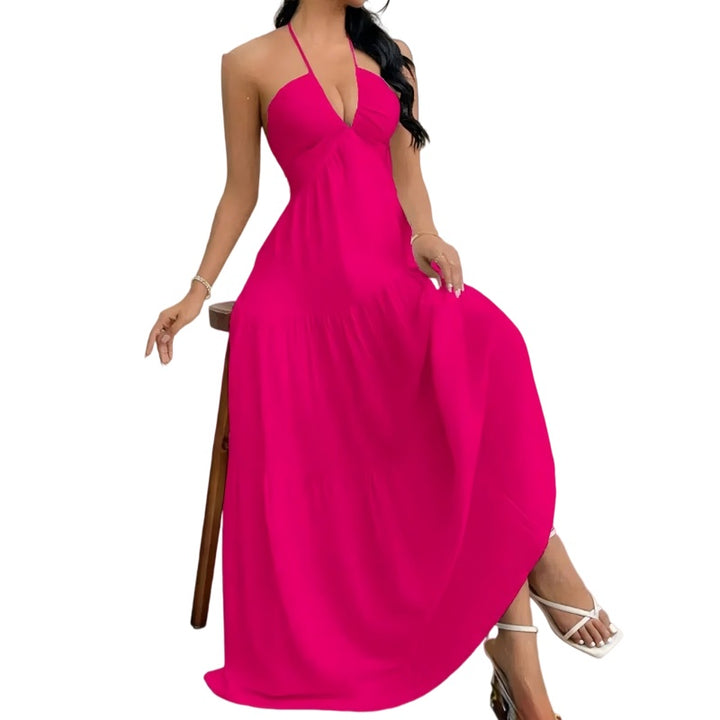 Halter Tiered Maxi Dress