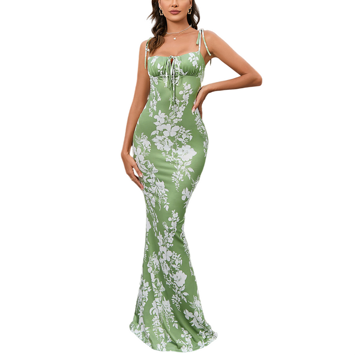 Floral Print Bodycon Maxi Dress