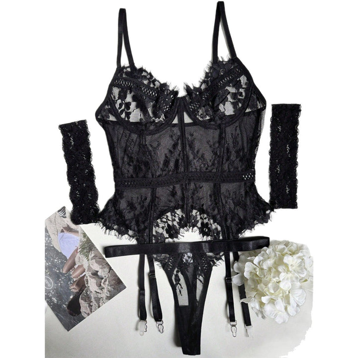 Sheer Lace Bodysuit – Cosplay-Inspired Lingerie One-Piece for Women