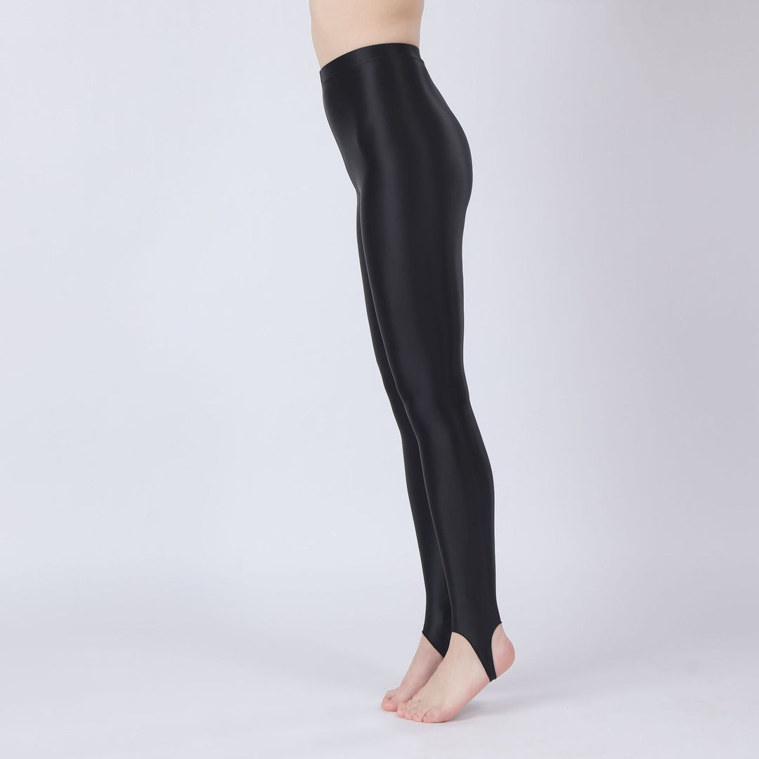 Plus Size Glossy High Waist Leggings