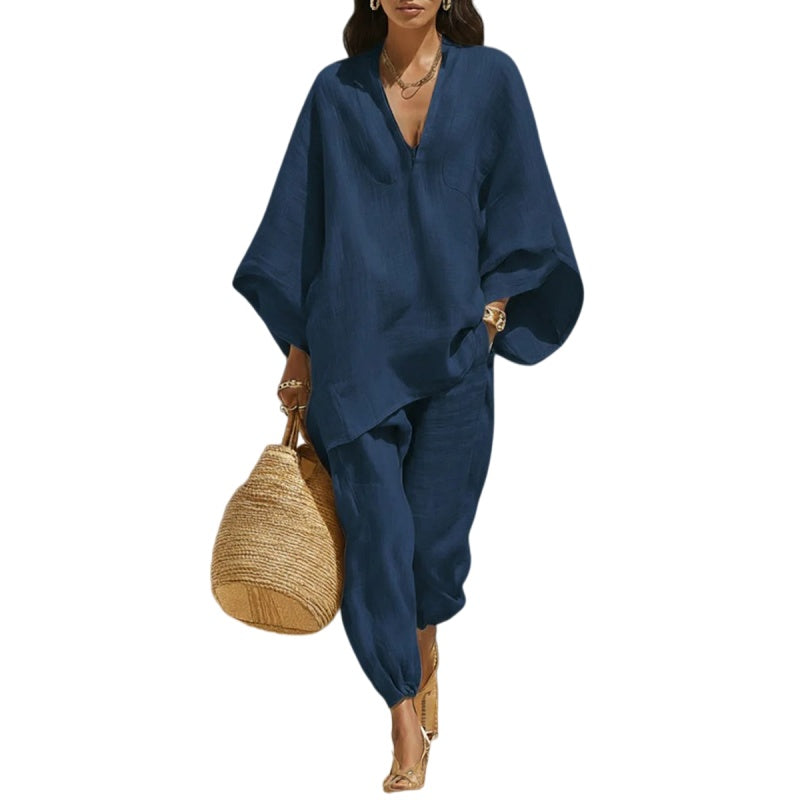 Linen Blend Relaxed Set