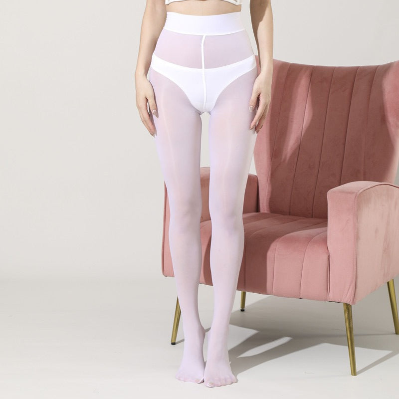 Plus Size Glossy Sheer Pantyhose for Women