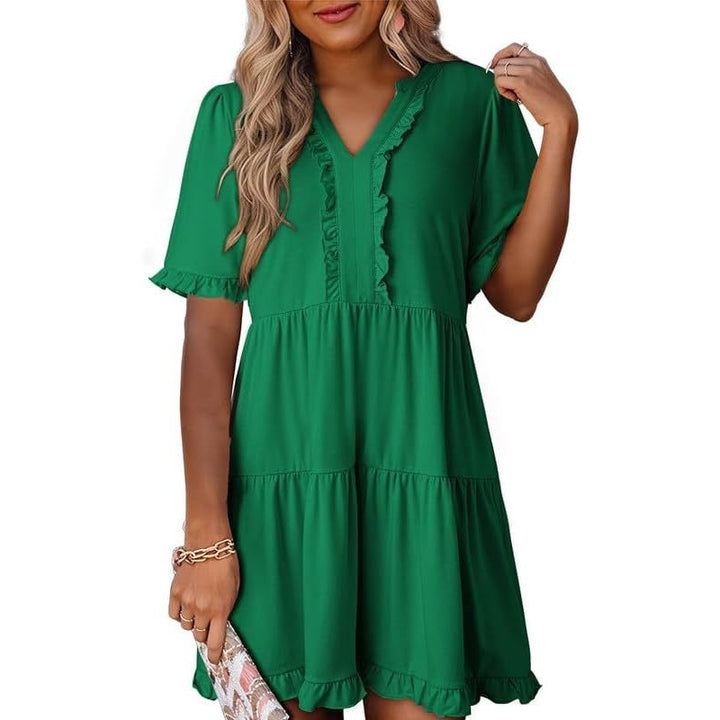 Elegant Ruffle Tiered Mini Dress