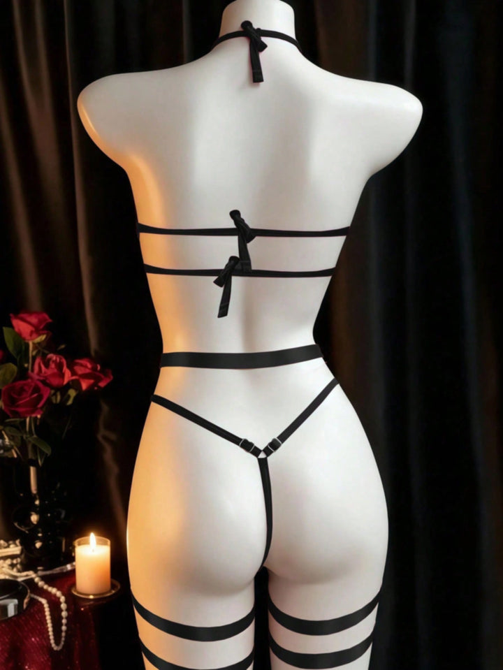Heart Chain Strappy Lingerie Set