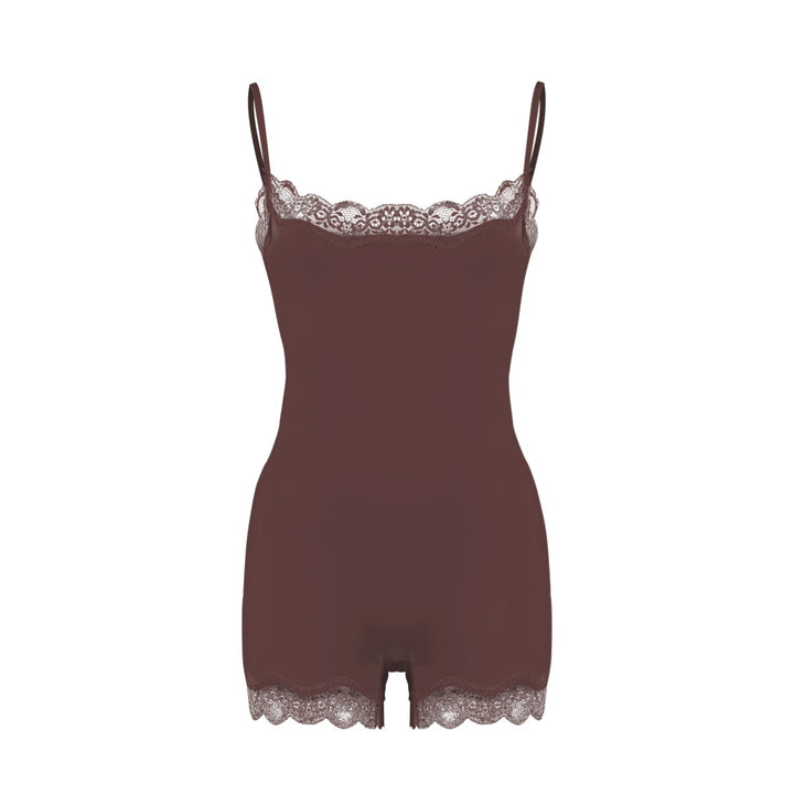 Lace Trim Sculpting Bodysuit – Premium Slim Fit Cami Shapewear for Women