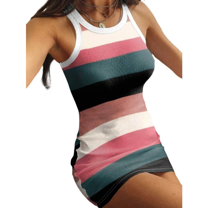 Striped Knit Mini Dress
