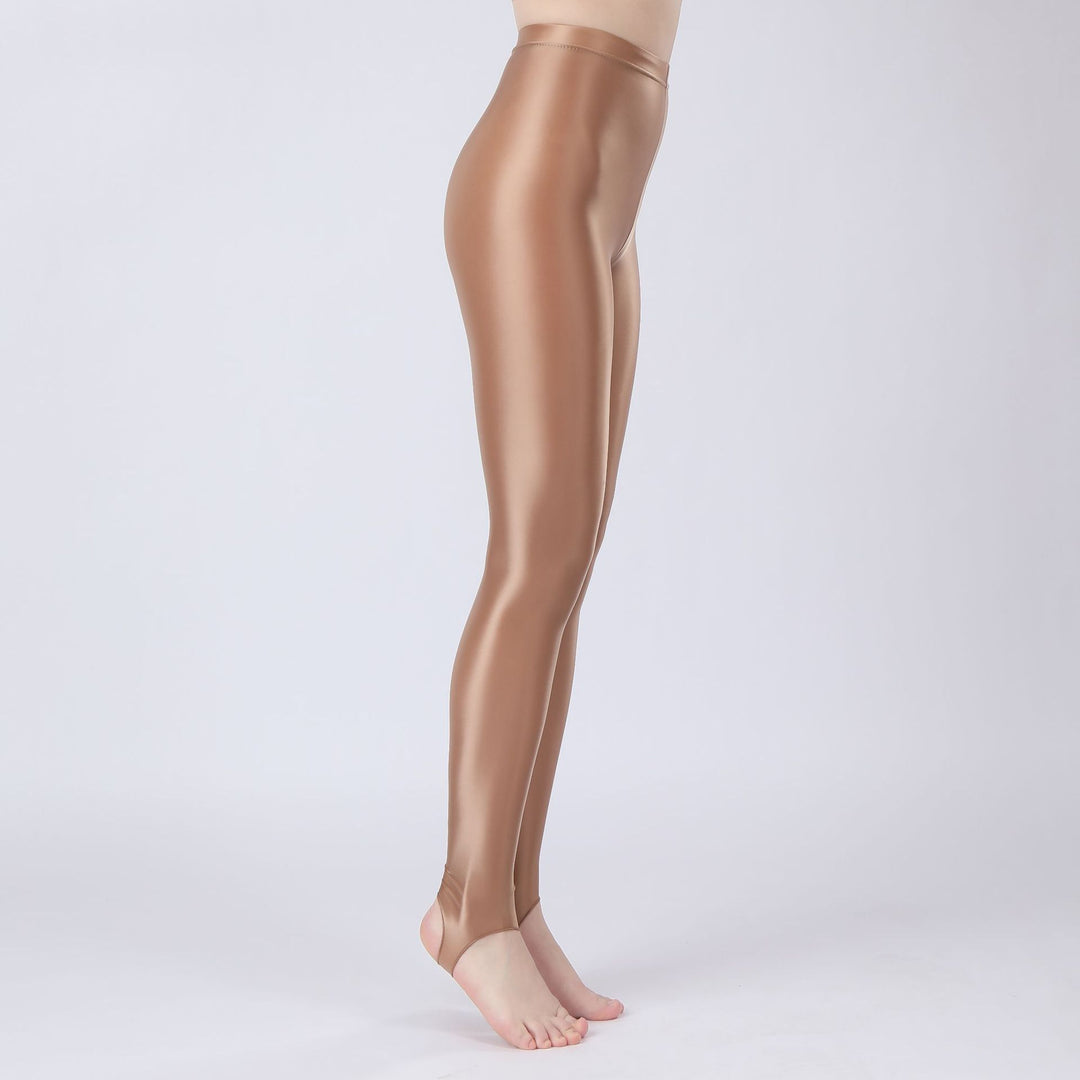 Plus Size Glossy High Waist Leggings