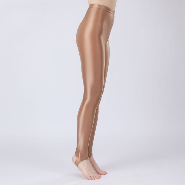 Plus Size Glossy High Waist Leggings
