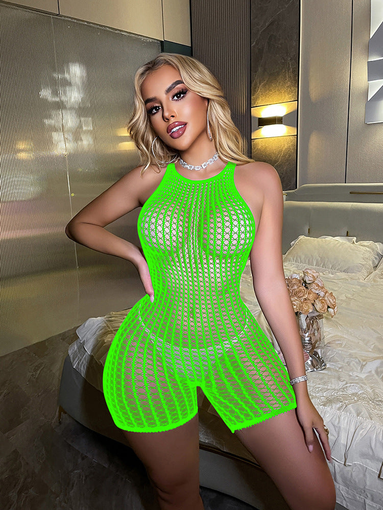 Sheer Mesh Bodycon Dress – Strappy Cutout Slim Fit Mini Dress for Women
