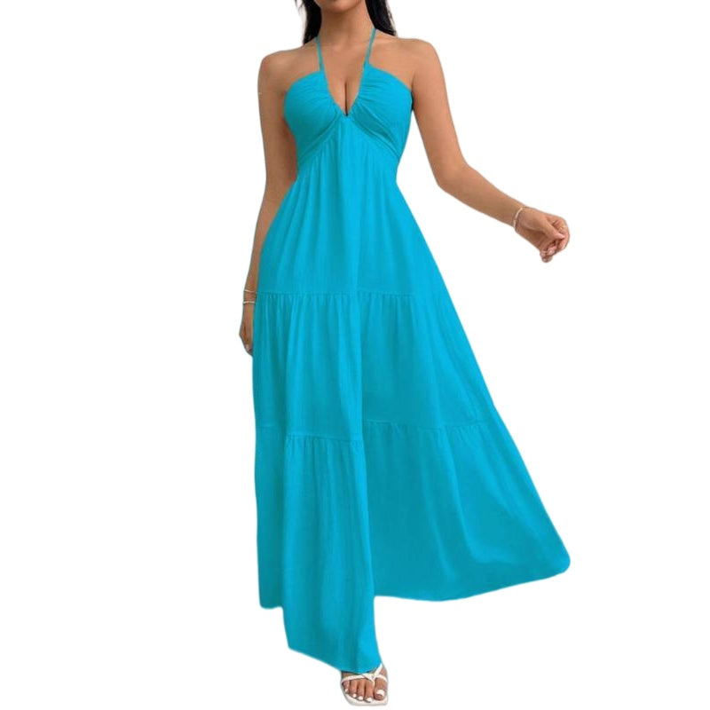 Halter Tiered Maxi Dress