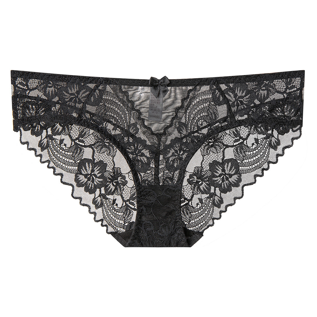 Women’s Lace Mid Rise Cotton Gusset Briefs