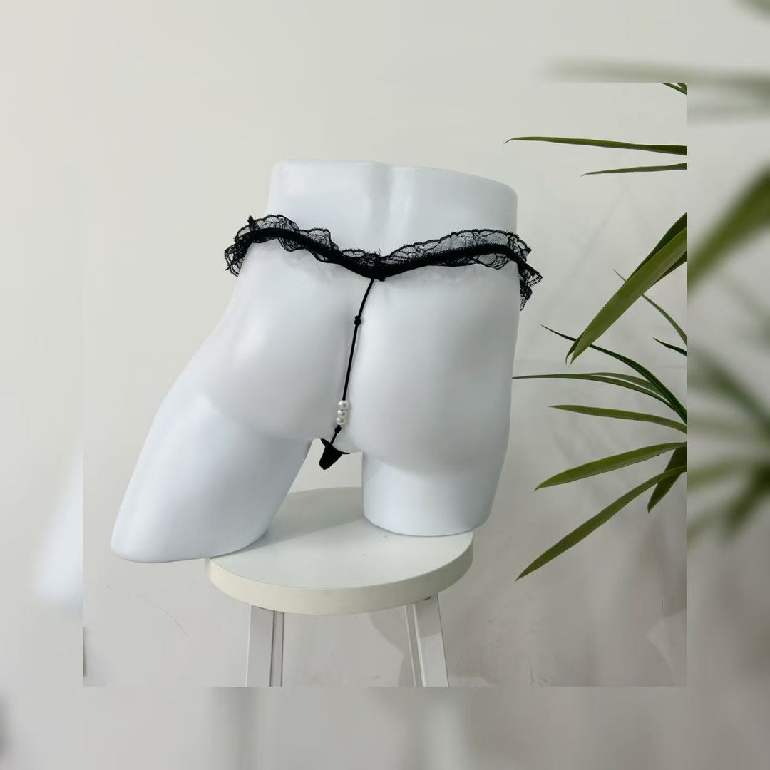 Men's Delicate Lace Thong Briefs