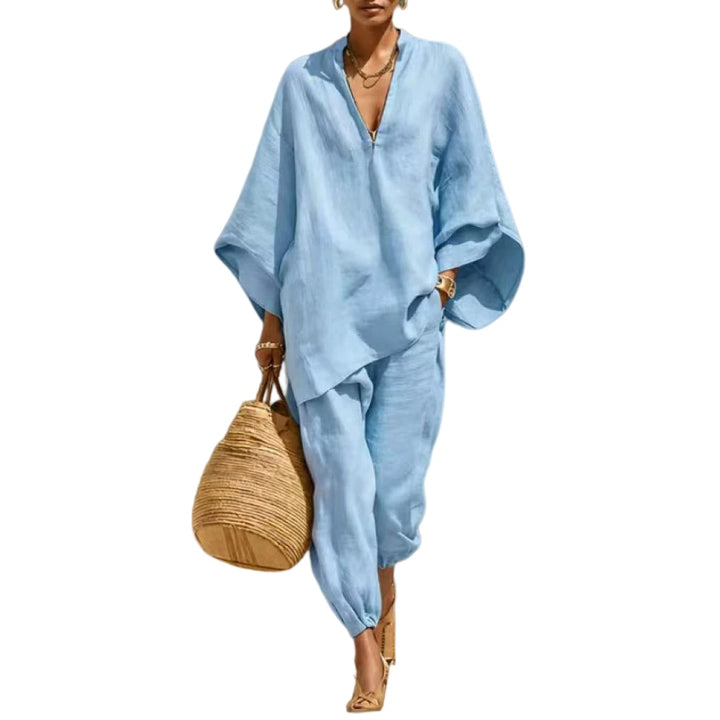 Linen Blend Relaxed Set