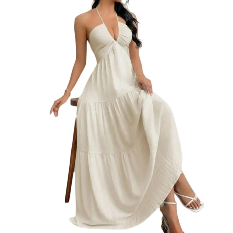 Halter Tiered Maxi Dress