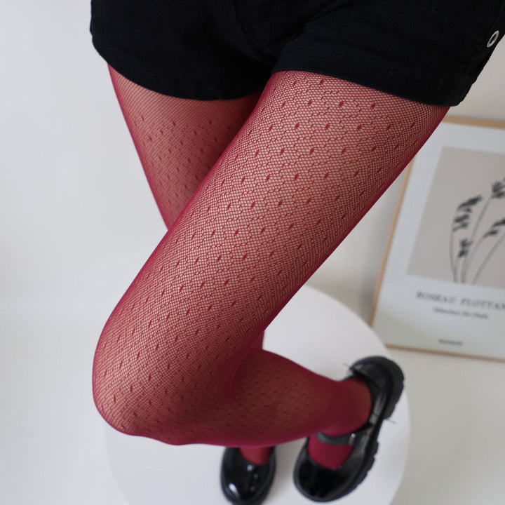 Sheer Pattern Fishnet Tights