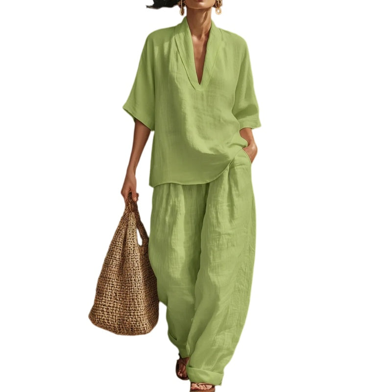 Linen Blend Lounge Set