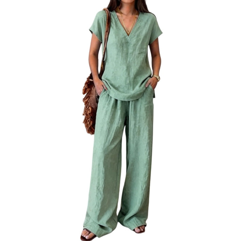 Linen Blend Lounge Set