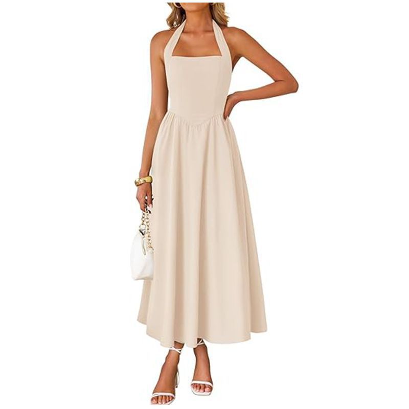 Halter Flow Midi Dress